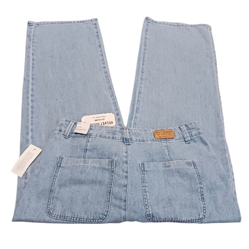 Velvet Heart Laura High Waist Wide Leg Jeans Light Wash - Picture 7 of 9